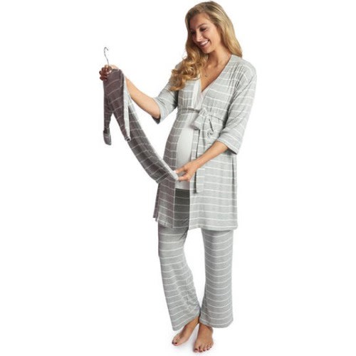 Analise During & After 5-Piece Maternity/Nursing Sleep Set for Mom & Baby, Medium