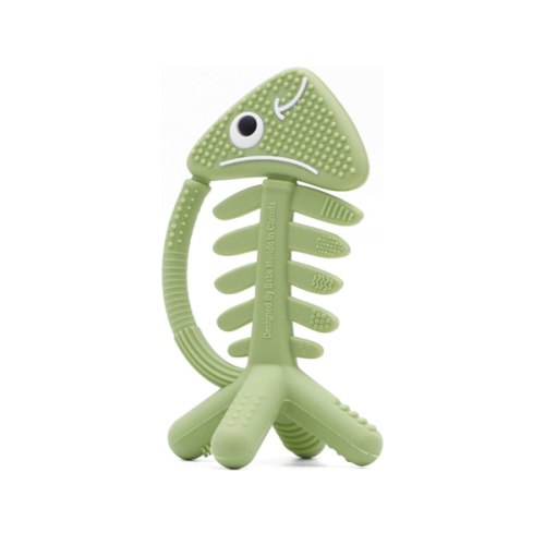 3 in 1 Infant Toys, Baby Teething Toys 3–6 6–12 Months, Teethers for Babies 0–3–6–12 Months for Teething Relief, Baby Gift, Baby Teether Toys, Silicone Sensory Toys, USA Patent Pending, Fish (Olive)