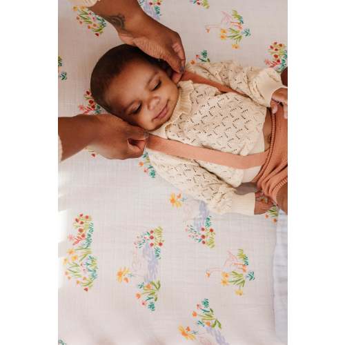 Clementine Kids Garden Goose Crib Sheet