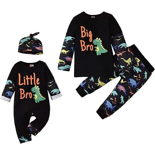 Aalizzwell Infant Baby Romper Jumpsuit Toddler Pants Set Brother Matching Outfits Boys Clothes