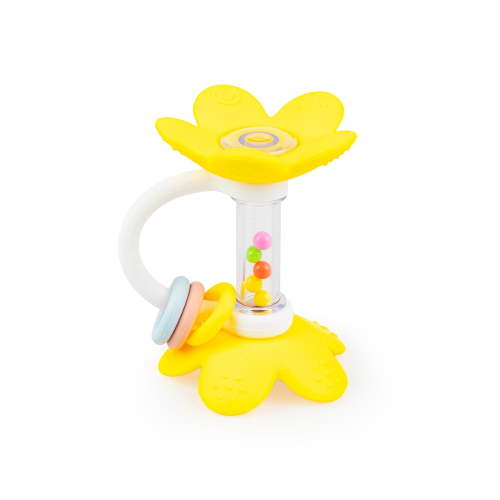 GiliGums–Standing Flower Silicone Baby Rattle Teether