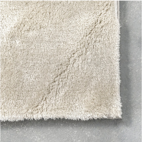 Washable Solid Shag Rug | Cream – 5x7