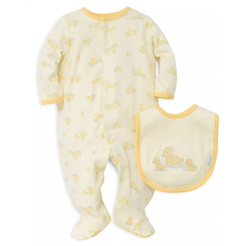 Unisex Little Ducks Footie & Bib Set - Baby