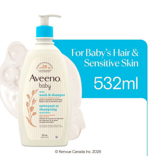 Aveeno Baby, Natural Oat Extract, Daily Wash & Shampoo532ml - Walmart.ca