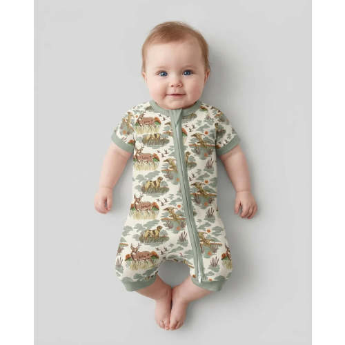 Vintage Hunting Season Daddy& Me Matching Bamboo Shorty Zippy – Zumbamboo