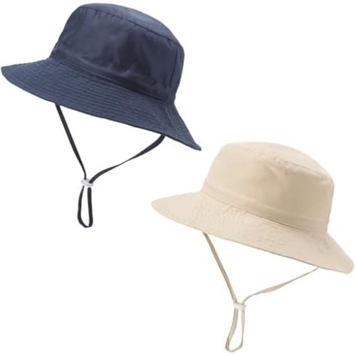 Baby Sun Hat UPF 50+ Sun Protective Toddler Bucket Hat Summer Kids Beach Hats Wide Brim Outdoor Play Hat for Boys Girls