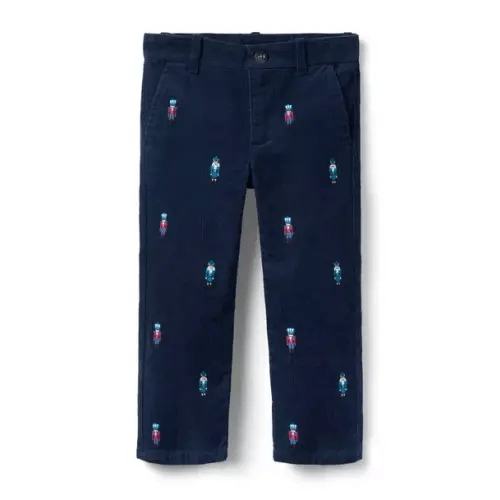 Boy Merchant Marine The Embroidered Nutcracker Corduroy Pant by Janie and Jack