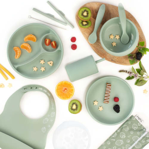 Baby Dinner Set | Complete Silicone Feeding Set | Brightberry