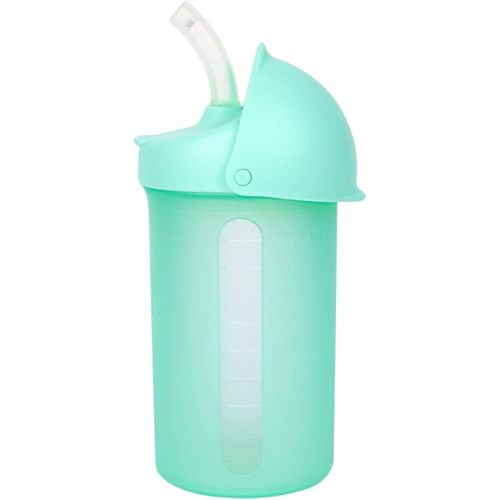 Boon Swig Insulated Silicone Straw Sippy Cup - Flip Top Spill Proof Toddler Straw Cups - Baby and Toddler Feeding Supplies - Baby Travel Essentials - 9 Oz - Mint