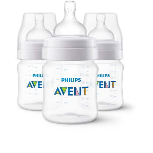 Philips Avent Anti-colic Baby Bottles, 4oz, 3 pack, SCY100/03, 3 pack Philips Avent Anti-colic Baby Bottles - Walmart.ca
