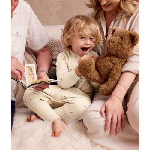 Sleep Suit Long Sleeve 2.5 TOG Cotton Oatmeal Bees