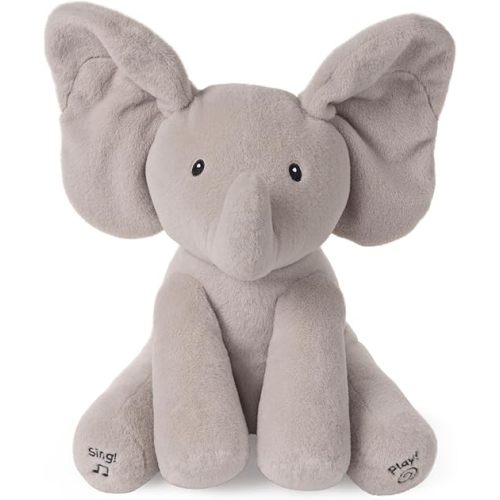GUND Baby Animated Flappy The Elephant Plush, Singing Stuffed Animal Baby Toy for Ages 0 and Up, Gray, 12"