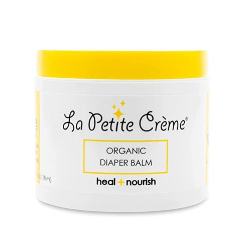 La Petite Creme French All-Natural Diaper Balm - Healing & Nourishing Diaper Cream - Gentle & Safe Baby Balm with USDA Certified Organic Beeswax and Olive Oil - Baby Essentials for Newborn (4 oz) - 4 Ounce (Pack of 1)
