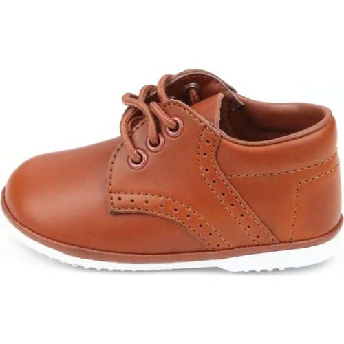 Baby James Leather Lace Up Shoe, Cognac - Angel Shoes | Maisonette
