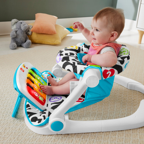Kick & Play Deluxe Sit-Me-Up Seat - Black & White