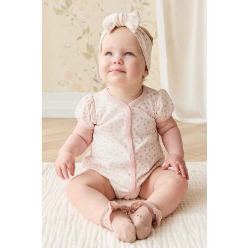 Organic Cotton Antoinette Playsuit - Victoria Blush
