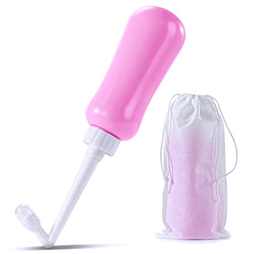 Portable Bidet Travel Large Capacity 15.8oz Personal Toilet Handheld Pink