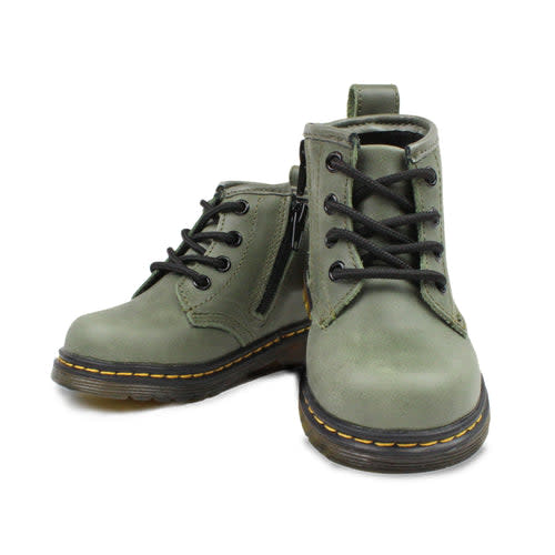 Piper Finn - Baby & Toddler Leather Shoes - Combat Boots - Sage