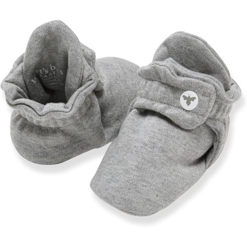 Burt's Bees Baby Girls Booties Organic Cotton Newborn Essentials Shoes, Gender Neutral Color for Ages 0 to 9 Months Old