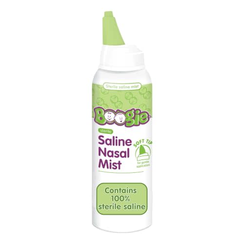 Boogie Wipes Baby Saline Nasal Spray Mist - 3.1 Ounce | Allergy Relief, Nasal Decongestant, Made with Saline, Unscented