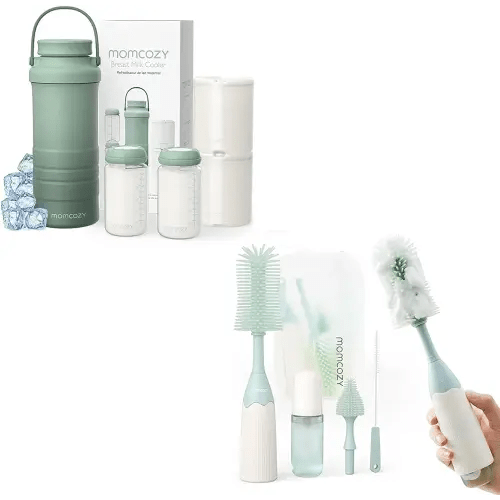 Momcozy Breast Milk Cooler & Bottle Brush Green