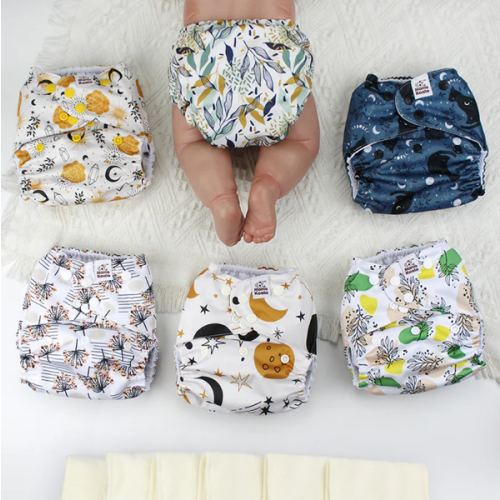 Pocket Diaper 3.0 with inserts – 6 pack (any color or design)