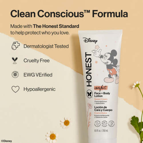 Face + Body Lotion with Disney’s Mickey Mouse, Comfort | Honest