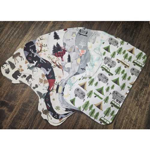 Flannel Burp Cloth: Woodland, Reversible Absorbent Baby Burp Rag