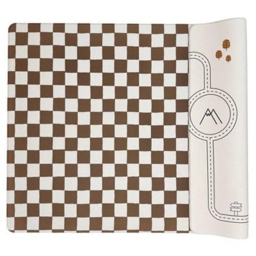 LITTLE Bot Toffee Checkerboard and Road Nordic Baby Playmat
