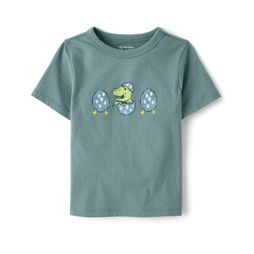 Baby And Toddler Boys Dino Egg Graphic Tee - Green