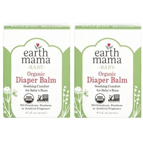 Organic Diaper Balm by Earth Mama | Safe Calendula Cream to Soothe and Protect Sensitive Skin, Non-GMO Project Verified, 2-Fluid Ounce (2-Pack) - 2 Fl Oz (Pack of 2)