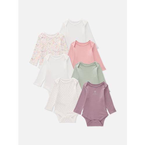 0-36mths | 7pk Long Sleeve Bodysuits