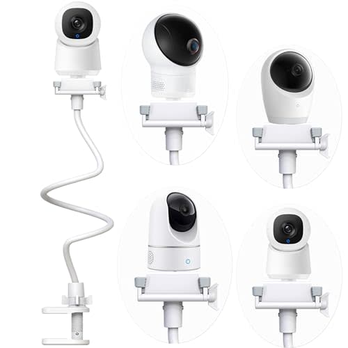 Derebir Flexible Baby Monitor Stand Mount Holder Compatible with eufy Security E30 / E220 / C220 / E21/ E110 / C2110 / T8417/ T8354/ T8300 Cameras Adjustable Baby Cameras Stand Clip Clamp Mount