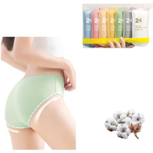 100% Cotton Disposable Briefs Panties Breathable Women Girl Soft Convenient Multicolor Travel Postpartum Plus Size 2XL