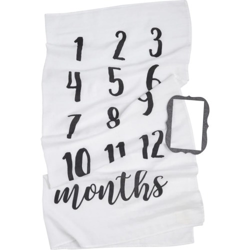 MUD PIE Monthly Milestone Blanket & Frame Set