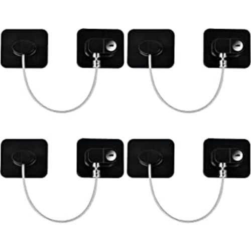 YEYA Upgraded Refrigerator Locks 4 Pack, Baby Proof Cabinet Locks with Keys, Safety Cabinets Door for Toddler