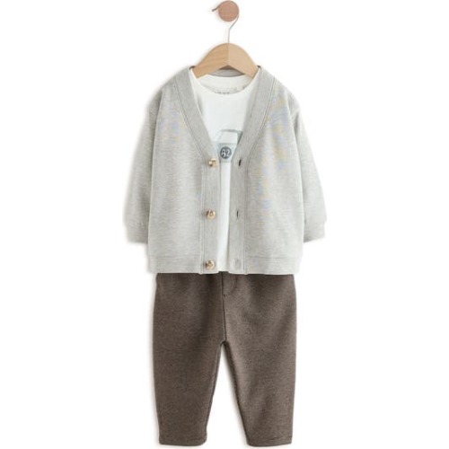 Kids' Cardigan, Top & Pants Set, 12-18M