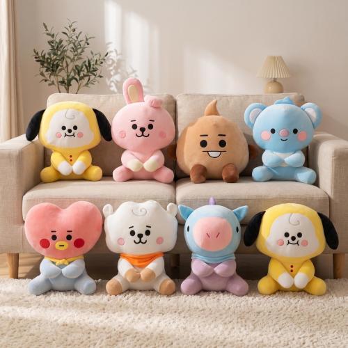 BTS Plush, Cute Animal , Kawaii Bedroom Decor, Soft Nursery Gift, Birthday present for Kids and Adults, Fun gifts, Cozy Vibe Plushie