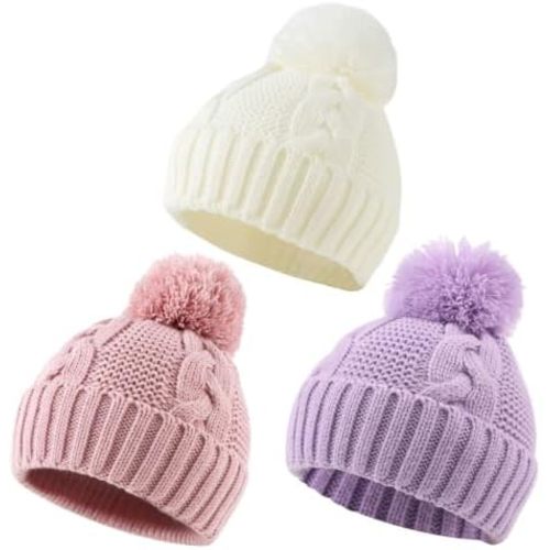 JANGANNSA Winter Knit Baby Hat Twist Warm Beanie for Boy Girl Fall Baby Cap
