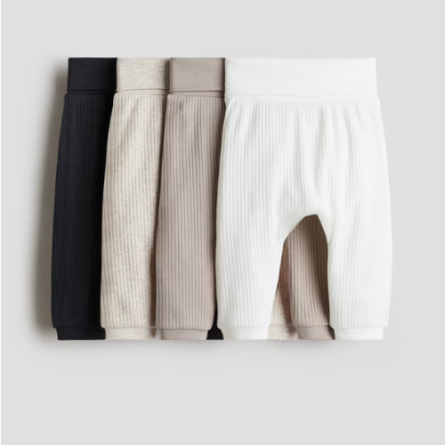 4-PACK RIBBED COTTON PANTS
