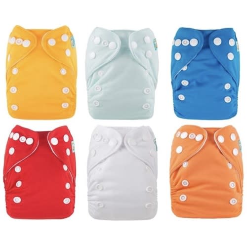 ALVABABY Newborn Cloth Diapers Pocket for Less Than 12pounds Cloth Diaper 6pcs with 12 Insert 6SVB03