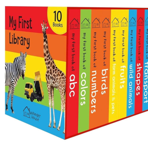 My First Library: Boxset of 10 Board Books for Kids