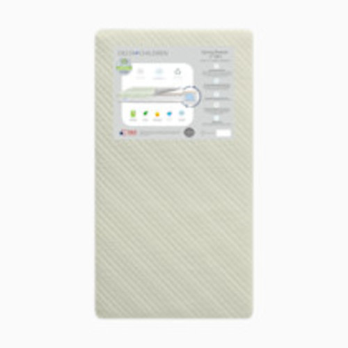 Delta Children Mini Crib Size Spring Breeze 4-inch Breathable Mattress - Sage/White