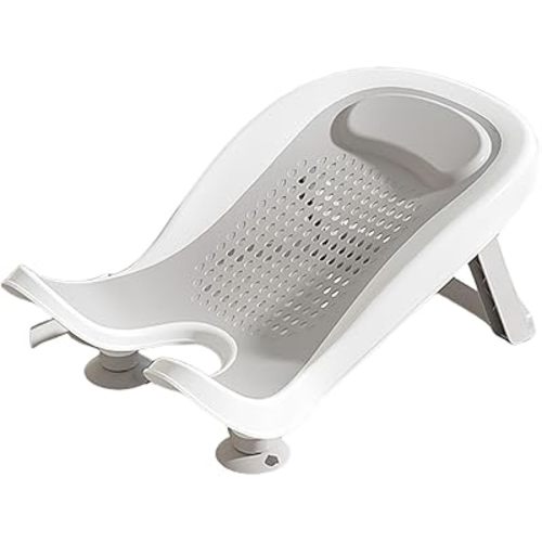 Infant Bath Basin Strong Suction Foldable Quick Drying Bath Rack Ergonomic Designing for Use in Sink Bathtub Hip Washing Tool