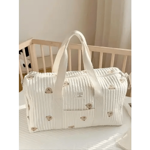 Cute Bear Pattern Handbag, Large Capacity Zipper Bag with Removable - TikTok Shop