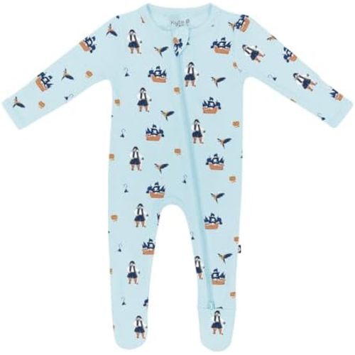 KYTE BABY Unisex Zipper Closure Footies, Rayon Made From Bamboo, 0-24 Months