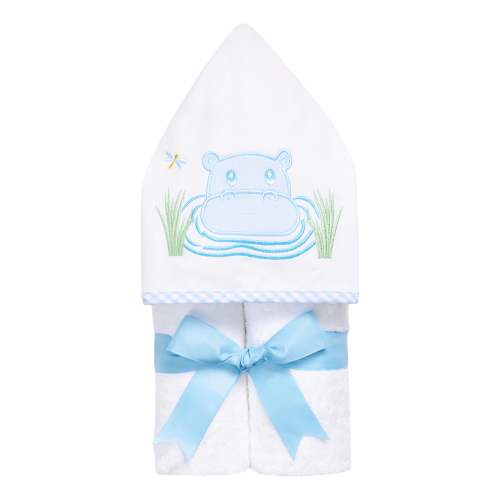 Hippo Everykid Towel, Blue