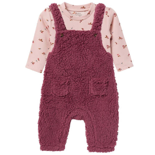 2-Piece Baby Girls Dark Rose Microplush Overalls – Gerber Childrenswear