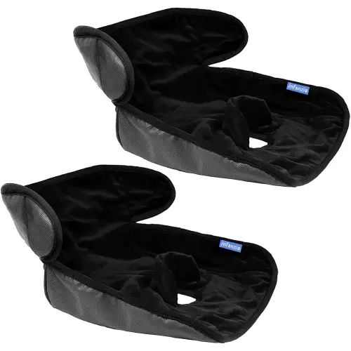 INFANZIA Dry Seat, Car Seat Protector Waterproof Carseat Liner Potty Training Toddlers, Baby and Infants, Piddle Pad for Carseats Strollers (Black, 2 Packs