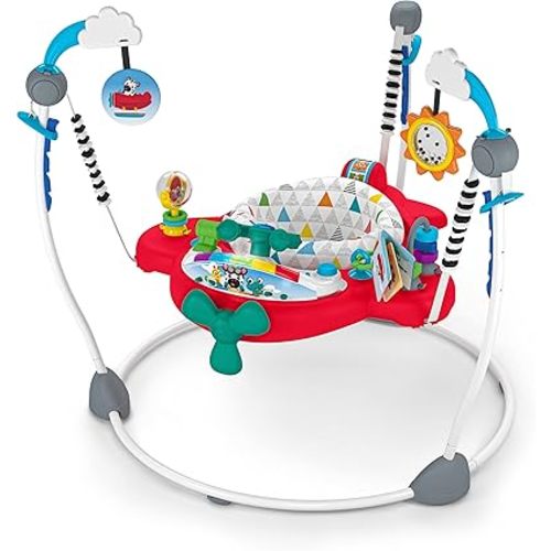 Baby Einstein Ocean Explorers Airplane Adventure 2-in-1 Interactive Activity Jumper with Lights Ages 6 months +, Max weight 25 lbs., Unisex